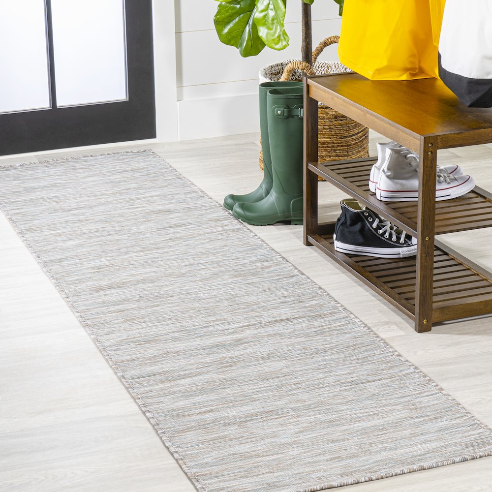 Ethan Modern Flatweave Solid Area Rug. Picture 2