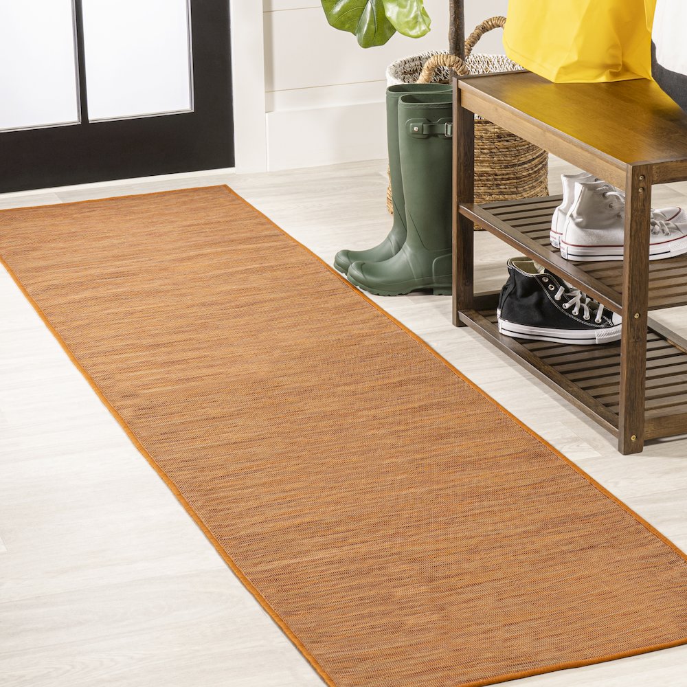 Ethan Modern Flatweave Solid Area Rug. Picture 2