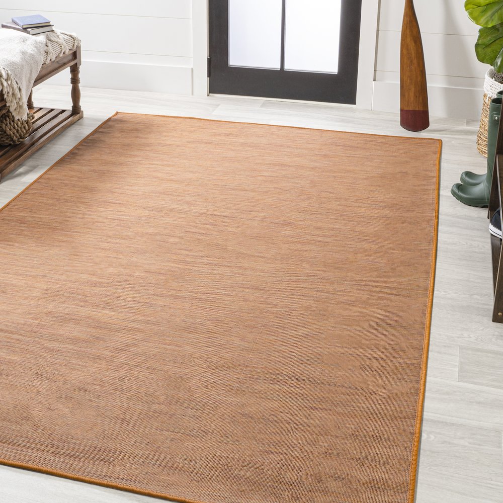 Ethan Modern Flatweave Solid Area Rug. Picture 2