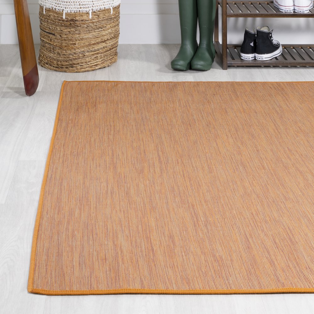 Ethan Modern Flatweave Solid Area Rug. Picture 3