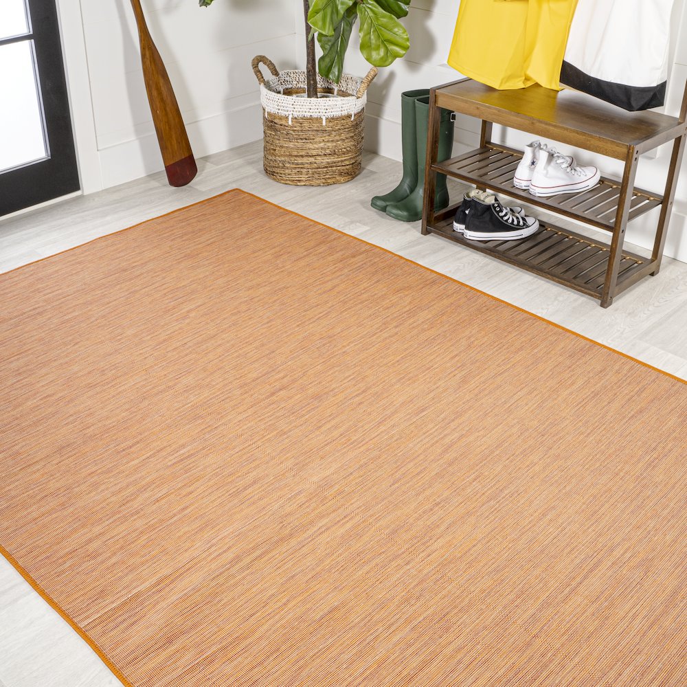 Ethan Modern Flatweave Solid Area Rug. Picture 4