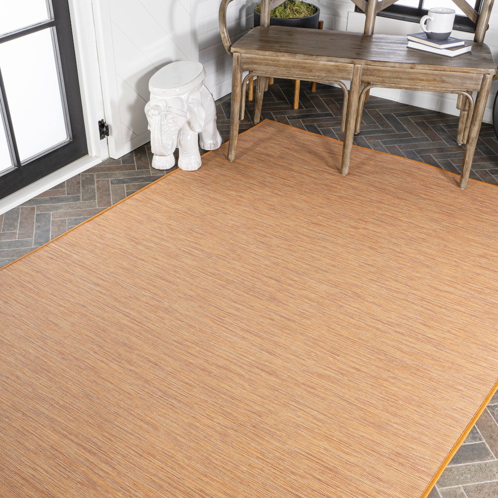 Ethan Modern Flatweave Solid Area Rug. Picture 9