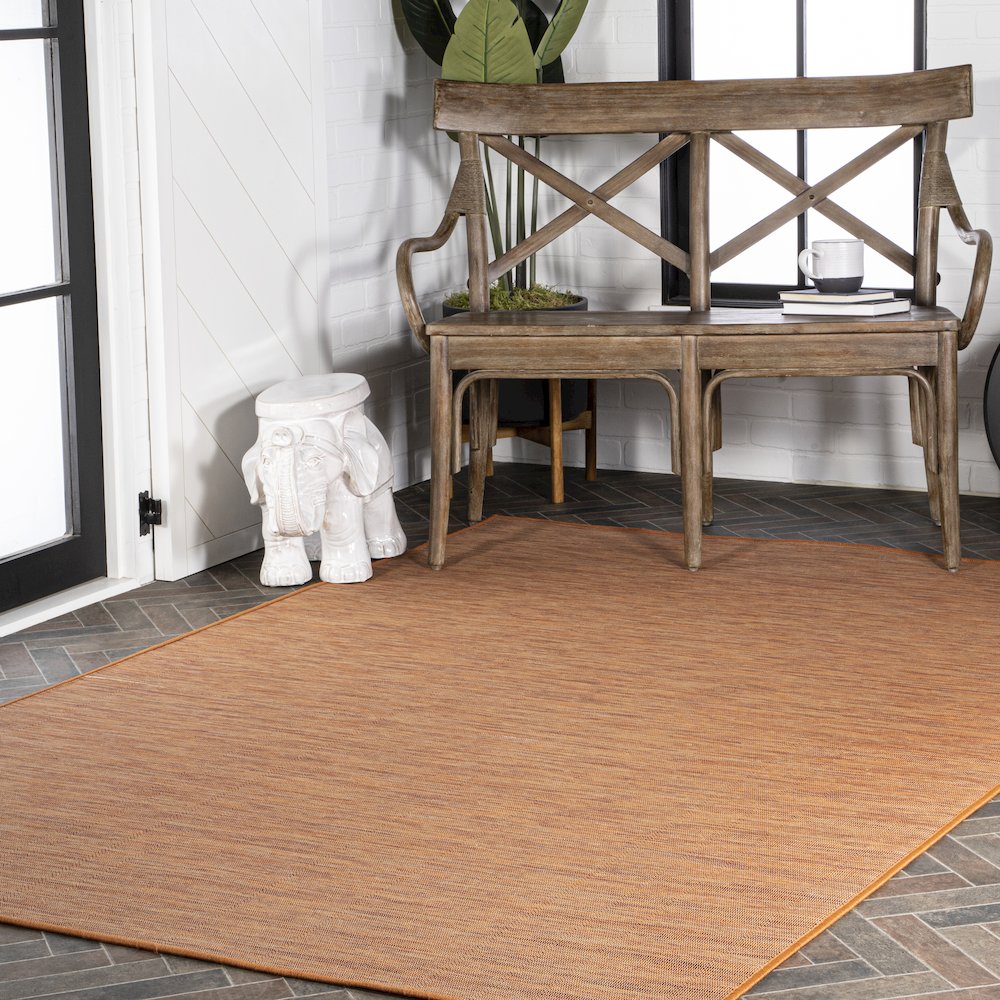 Ethan Modern Flatweave Solid Area Rug. Picture 10