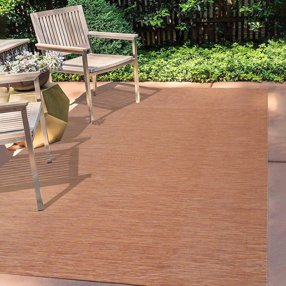 Ethan Modern Flatweave Solid Area Rug. Picture 6