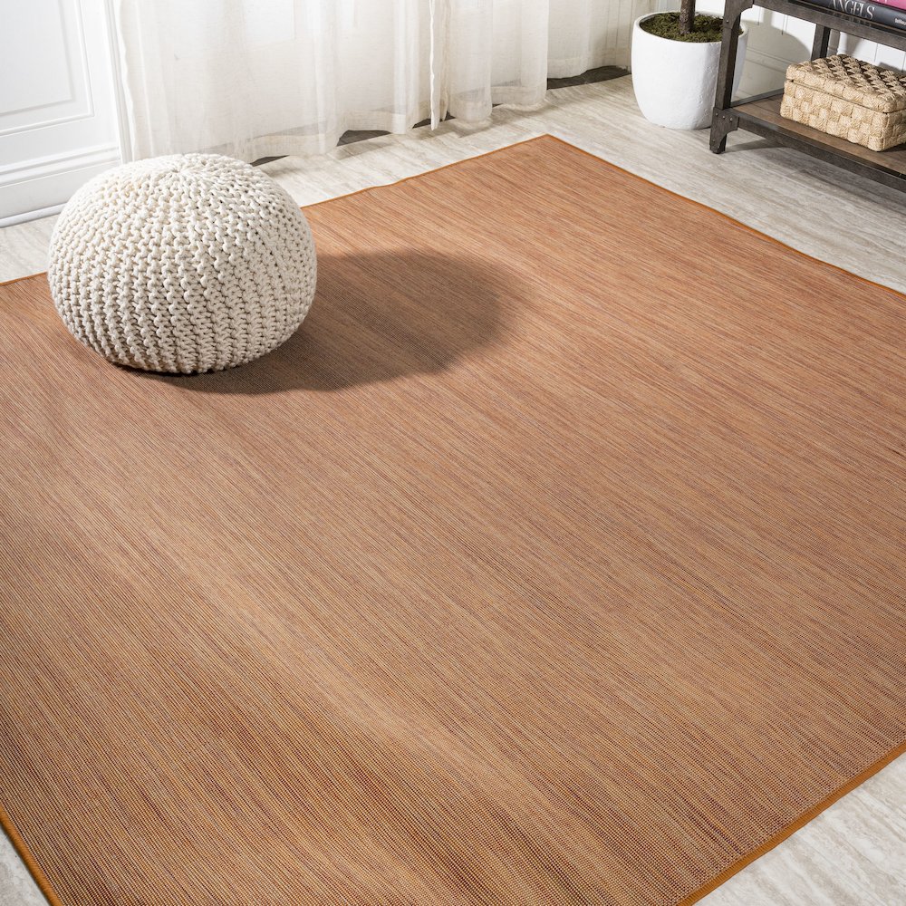 Ethan Modern Flatweave Solid Area Rug. Picture 2