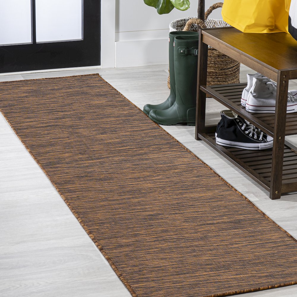 Ethan Modern Flatweave Solid Area Rug. Picture 2