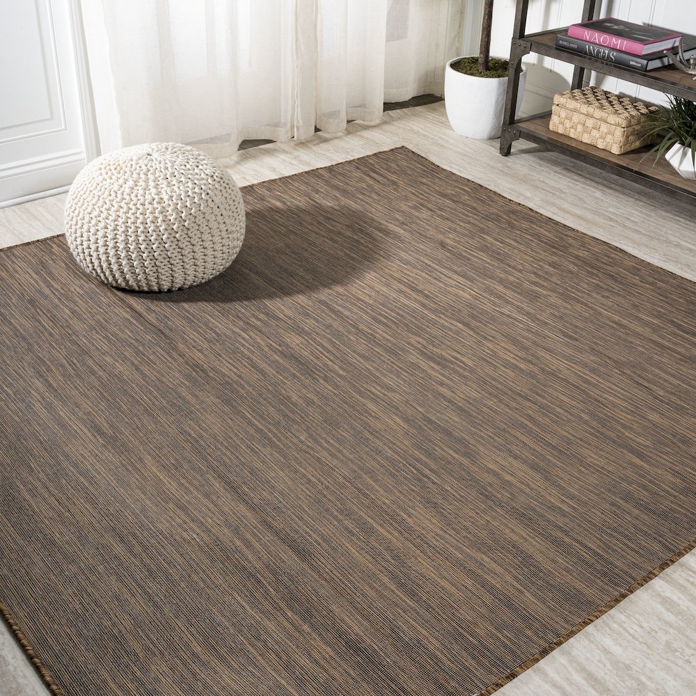 Ethan Modern Flatweave Solid Area Rug. Picture 2