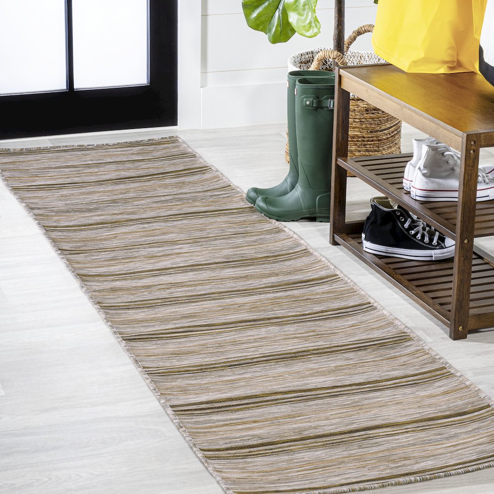 Bo Modern Farmhouse Wide Stripe Area Rug. Picture 2