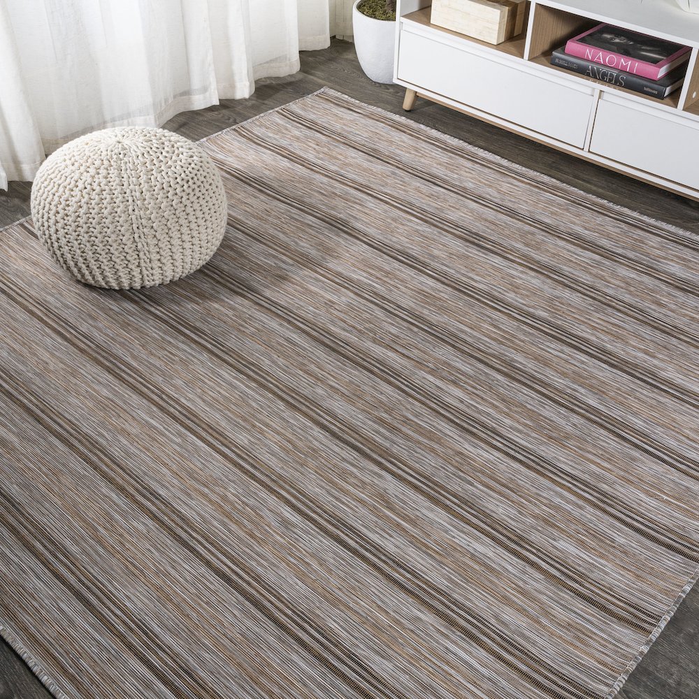 Bo Modern Farmhouse Wide Stripe Area Rug. Picture 2