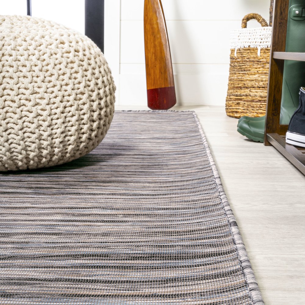 Finn Modern Farmhouse Pinstripe Area Rug. Picture 5