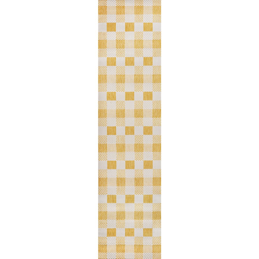 Darcy Traditional Geometric Bold Gingham Indoor/Outdoor Area Rug. Picture 3