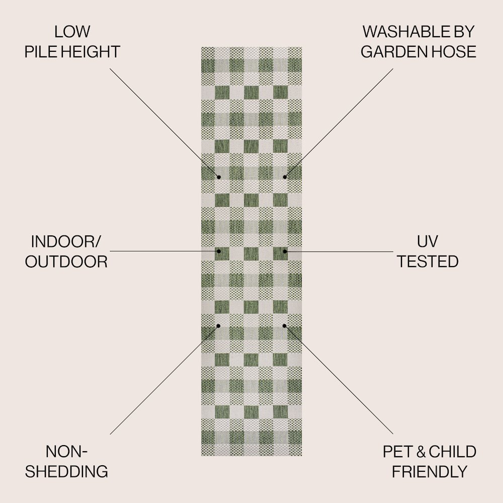 Darcy Traditional Geometric Bold Gingham Indoor/Outdoor Area Rug. Picture 2