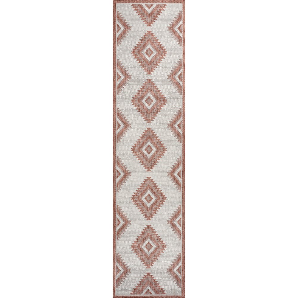 Lior Geometric Moroccan Diamond Indoor/Outdoor Area Rug. Picture 3