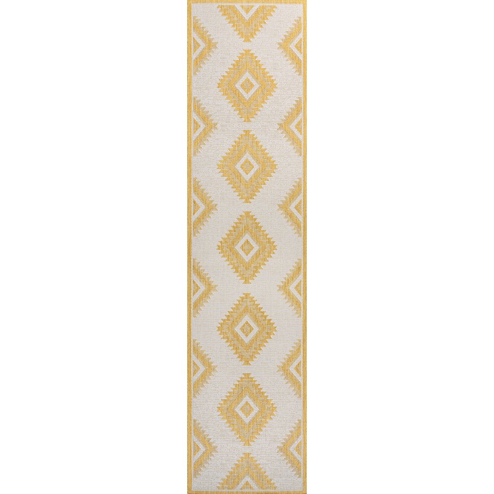 Lior Geometric Moroccan Diamond Indoor/Outdoor Area Rug. Picture 3