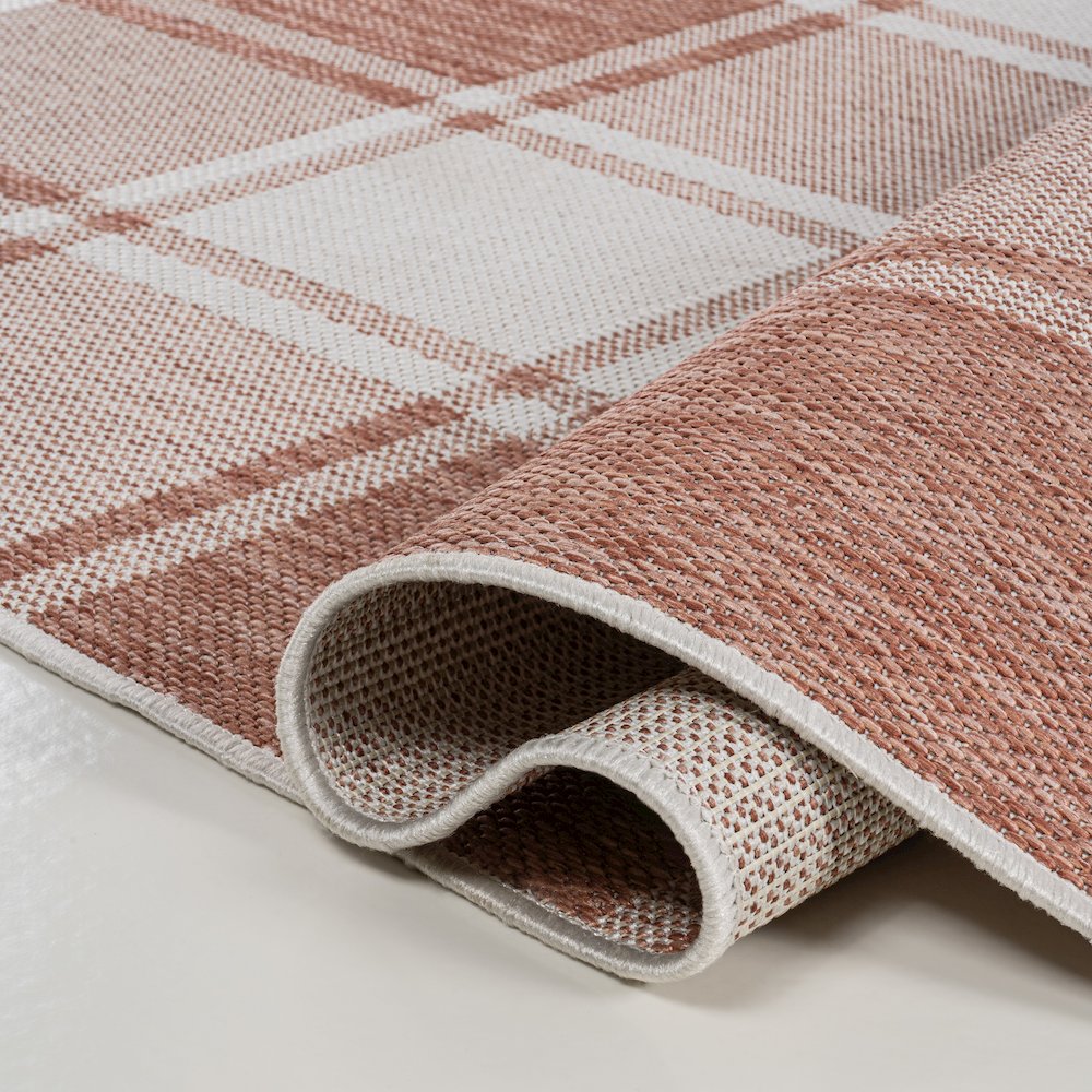 Sabine Traditional Farmhouse Bold Gingham Indoor/Outdoor Area Rug. Picture 5