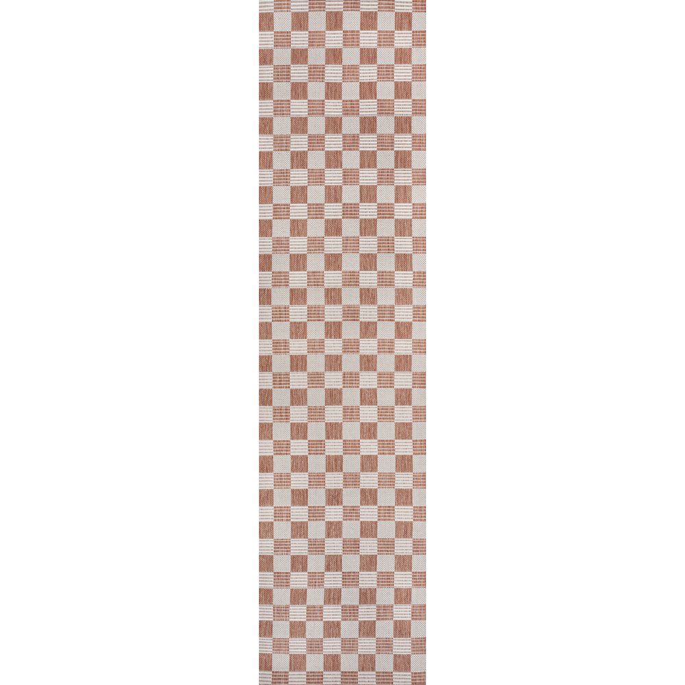 Aimee Traditional Cottage Checkerboard Indoor/Outdoor Area Rug. Picture 3