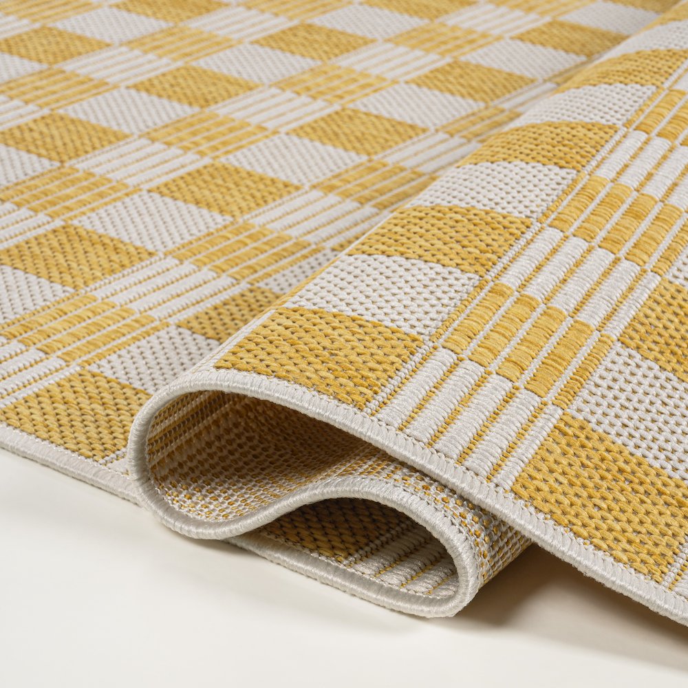 Aimee Traditional Cottage Checkerboard Indoor/Outdoor Area Rug. Picture 3