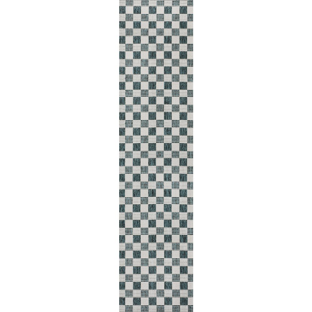 Aimee Traditional Cottage Checkerboard Indoor/Outdoor Area Rug. Picture 3