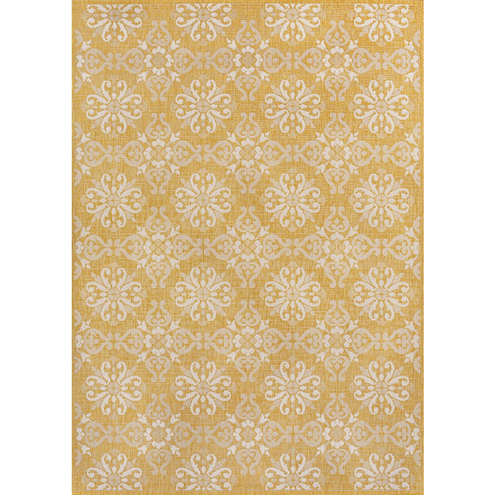 Amora Traditional Mediterranean Tile Design Indoor/Outdoor Area Rug. Picture 2