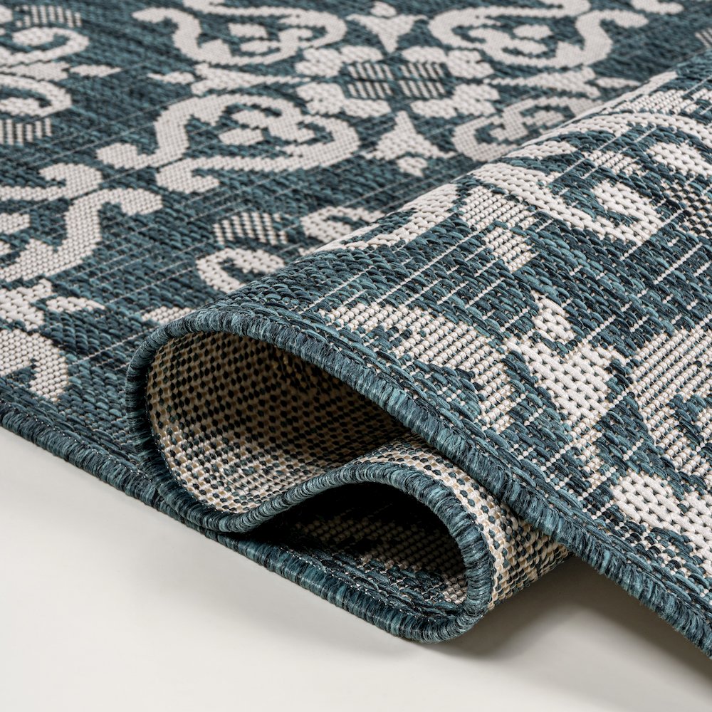 Amora Traditional Mediterranean Tile Design Indoor/Outdoor Area Rug. Picture 3