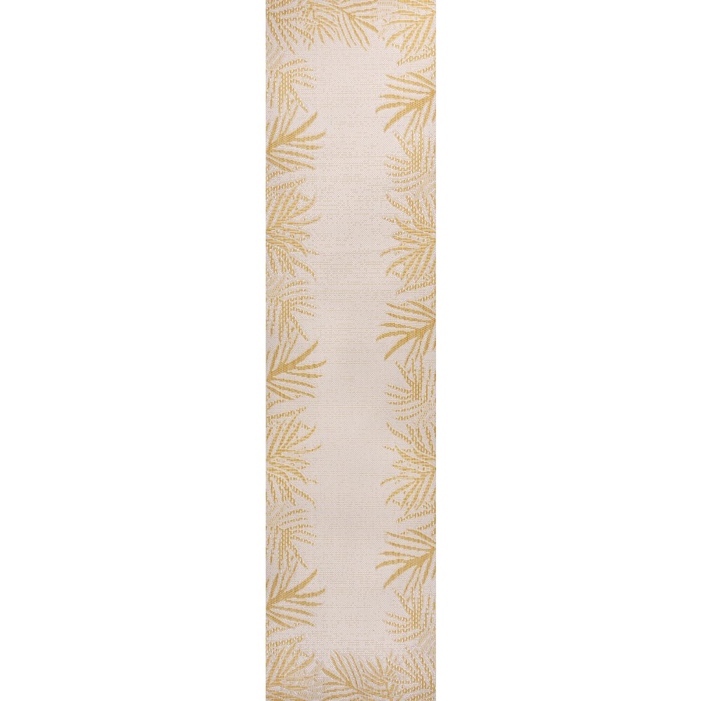 Isla Coastal Cottage Palm Frond Border Indoor/Outdoor Area Rug. Picture 3