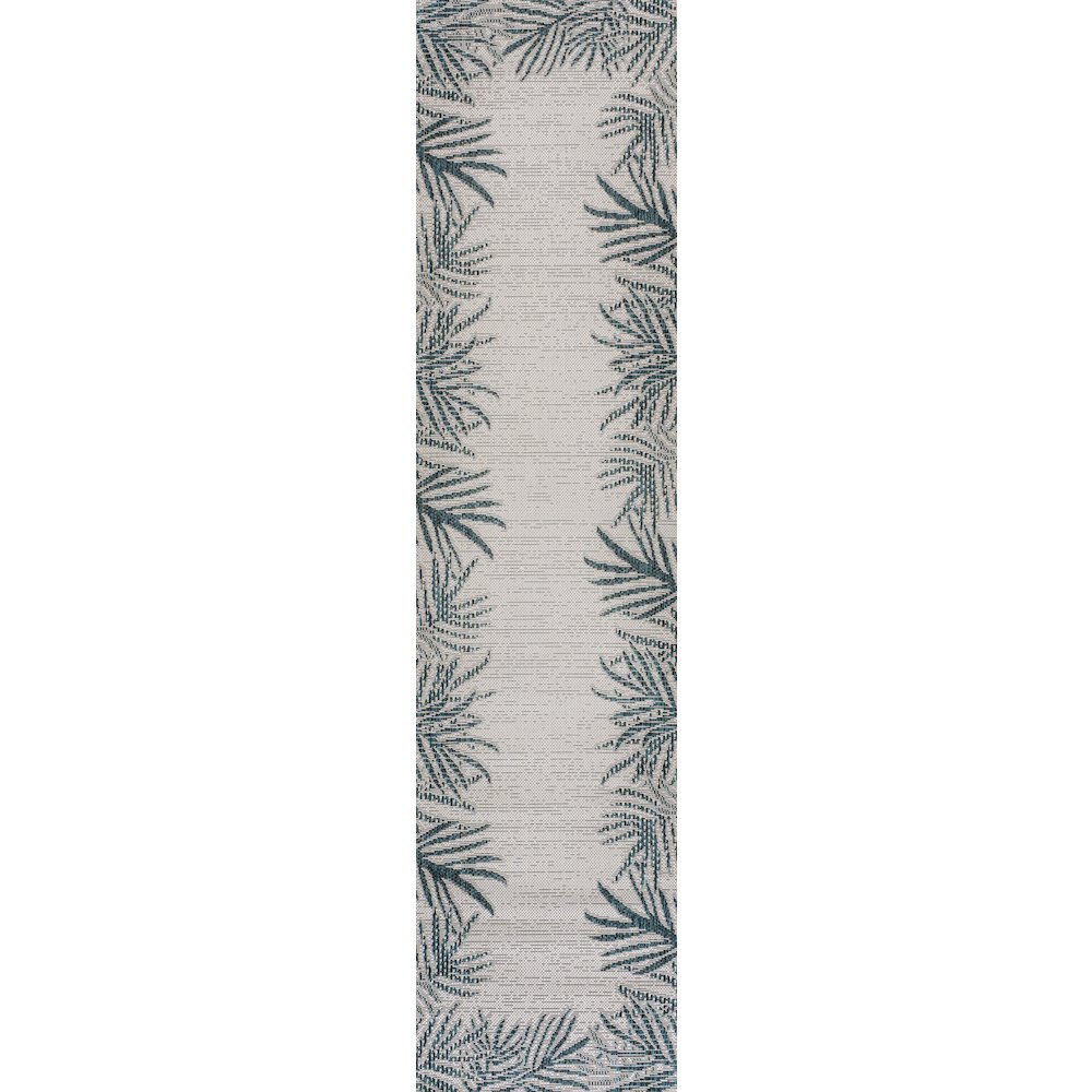 Isla Coastal Cottage Palm Frond Border Indoor/Outdoor Area Rug. Picture 3