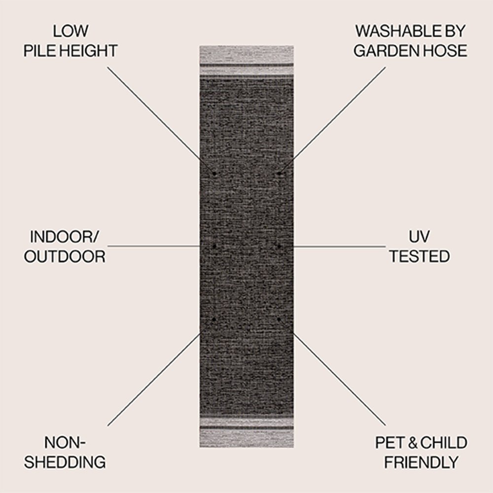 Alda Modern Minimalist Mingled Indoor/Outdoor Area Rug. Picture 2