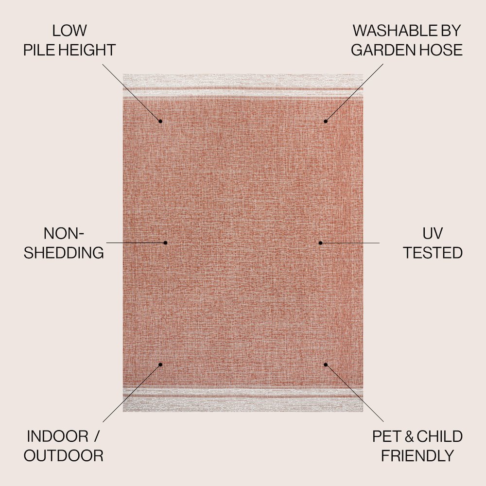 Alda Modern Minimalist Mingled Solid Indoor/Outdoor Area Rug. Picture 5