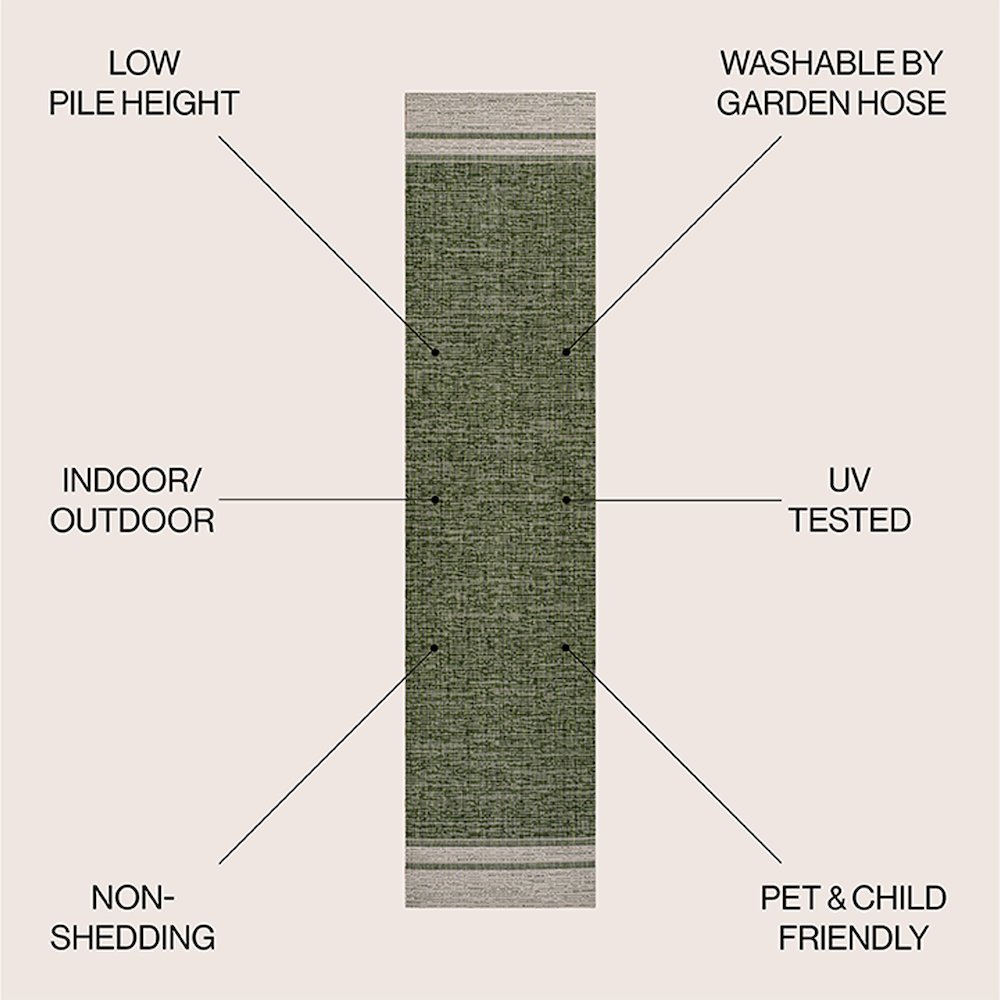 Alda Modern Minimalist Mingled Indoor/Outdoor Area Rug. Picture 2