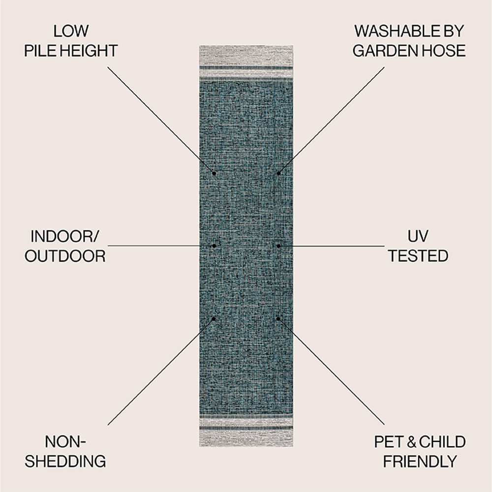 Alda Modern Minimalist Mingled Indoor/Outdoor Area Rug. Picture 2