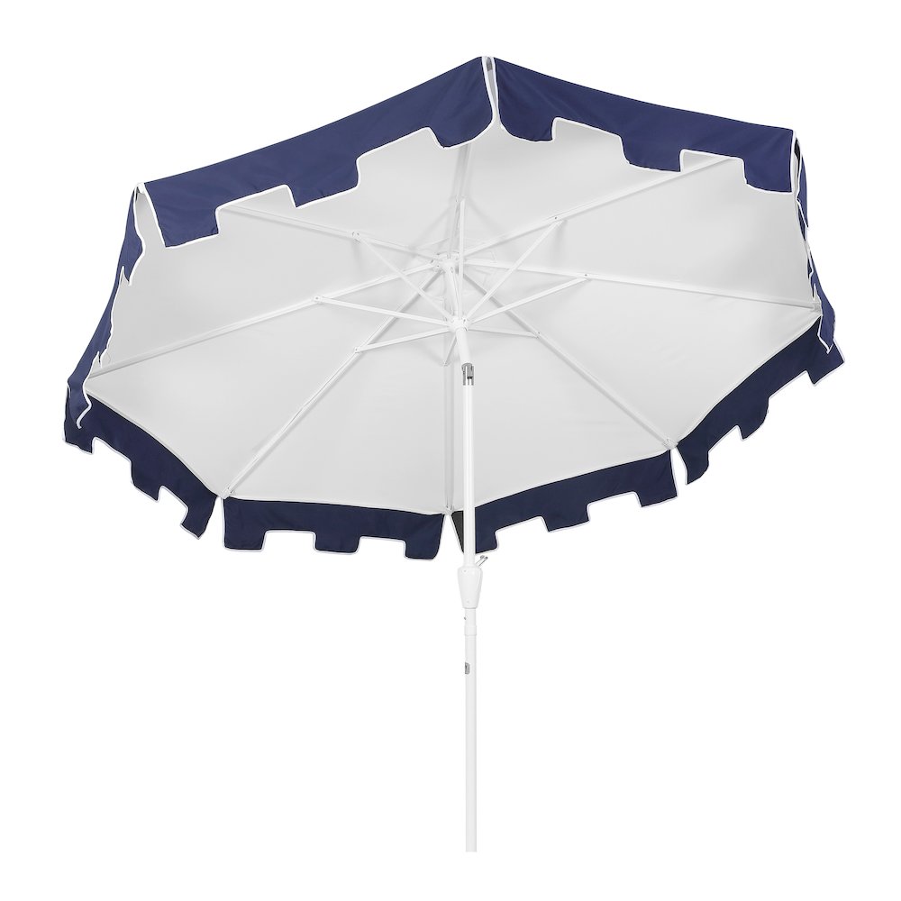 Baiona 9 ft. Coastal Outdoor Market Patio Umbrella with Crank Lift and Tilt. Picture 1