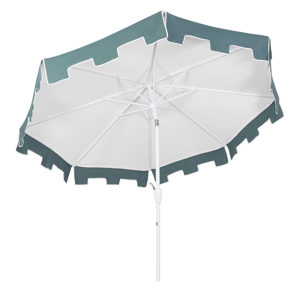 Baiona 9 ft. Coastal Outdoor Market Patio Umbrella with Crank Lift and Tilt. Picture 1