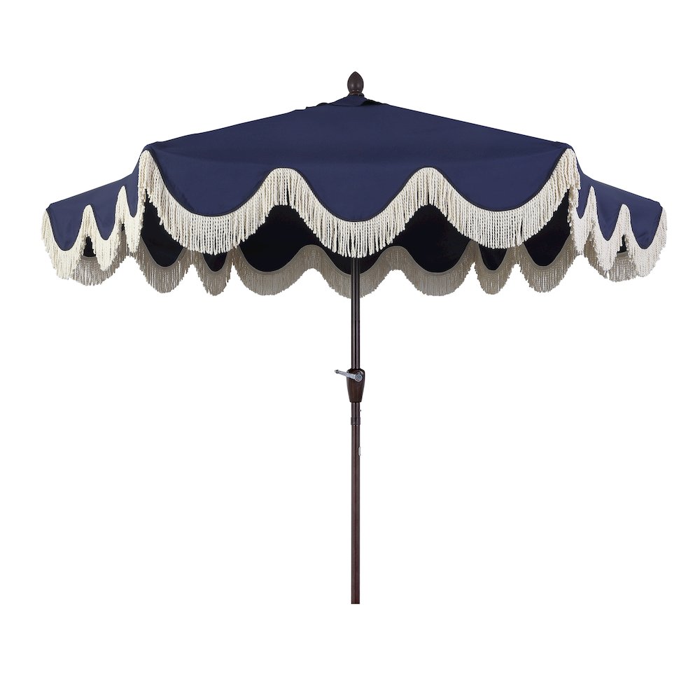 Collins 9 ft. Bohemian Fringe Outdoor Patio Umbrella with Crank Lift and Tilt. Picture 4