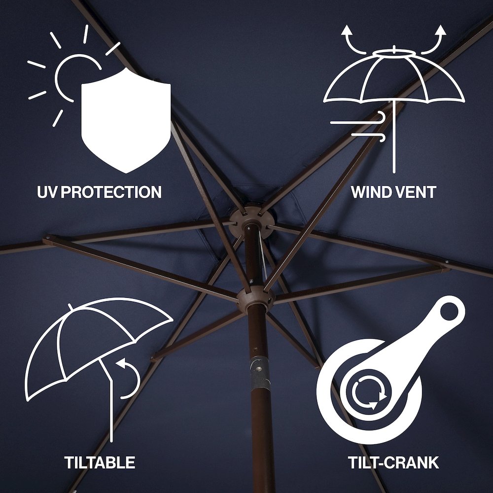 Collins 9 ft. Bohemian Fringe Outdoor Patio Umbrella with Crank Lift and Tilt. Picture 3