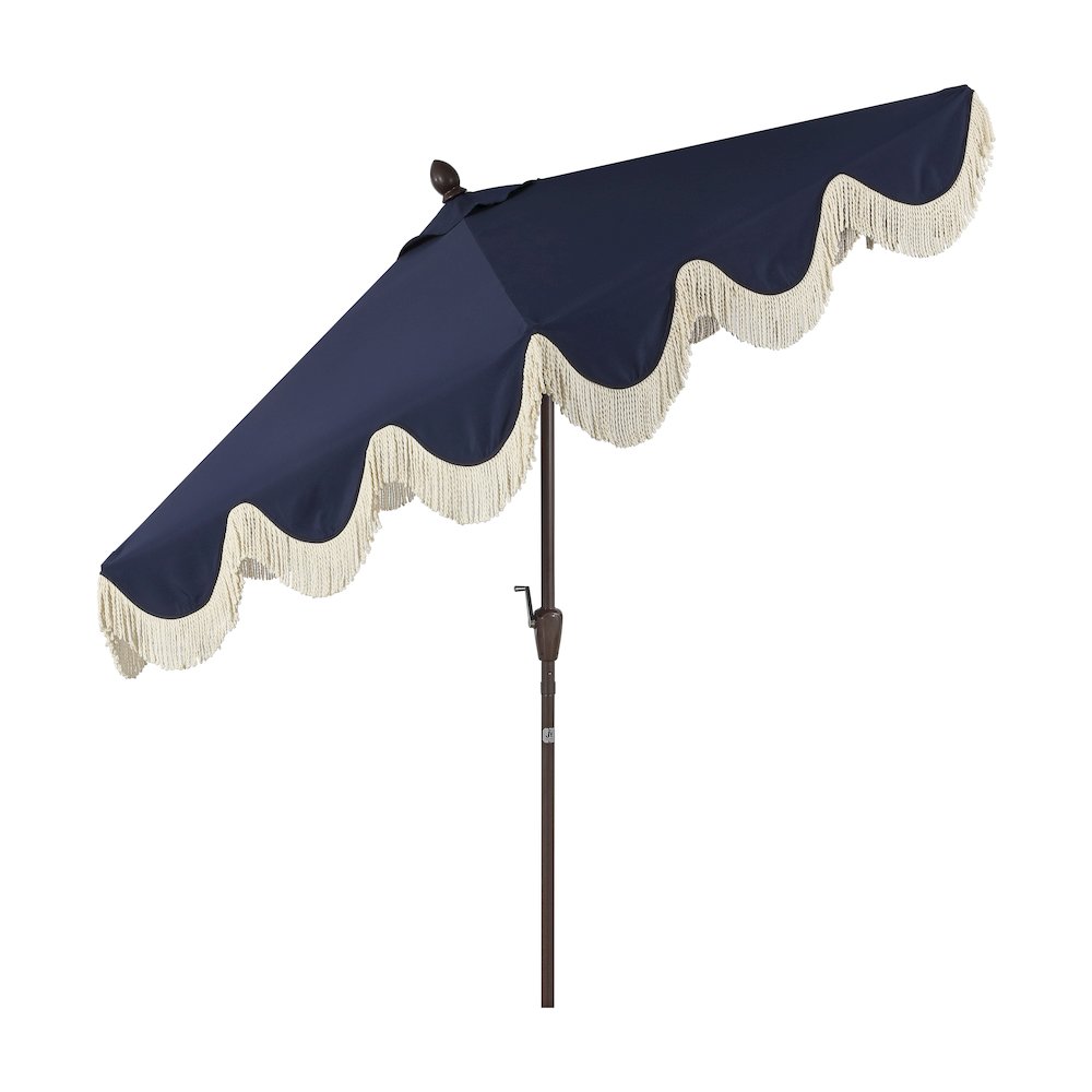 Collins 9 ft. Bohemian Fringe Outdoor Patio Umbrella with Crank Lift and Tilt. Picture 2