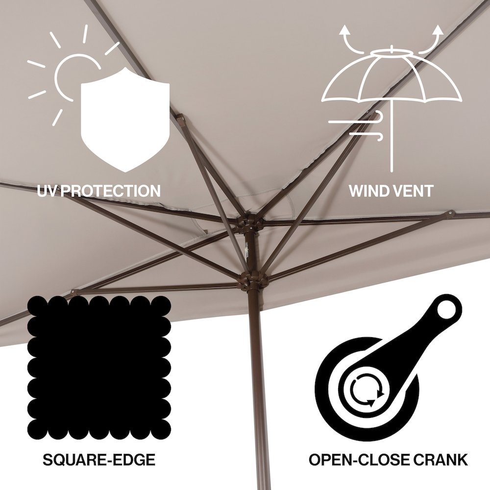 Sidney 9 ft. Half Patio Umbrella with Crank. Picture 1