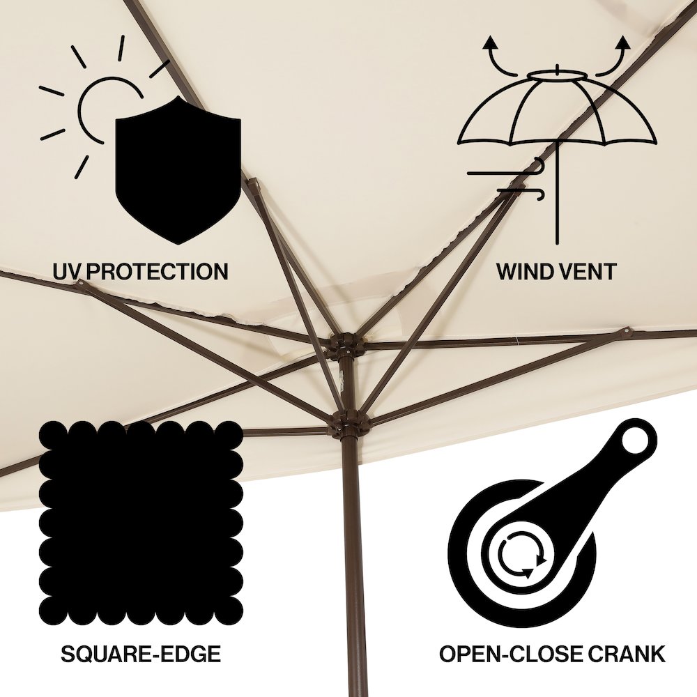 Sidney 9 ft. Half Patio Umbrella with Crank. Picture 1