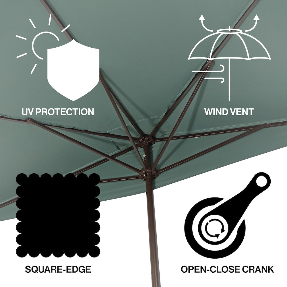 Sidney 9 ft. Half Patio Umbrella with Crank. Picture 1