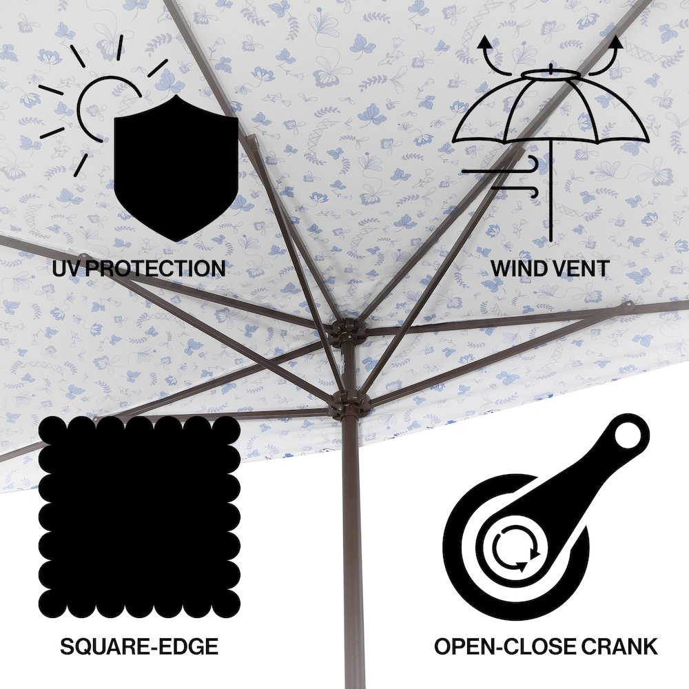 Sidney 9 ft. Half Patio Umbrella with Crank. Picture 1