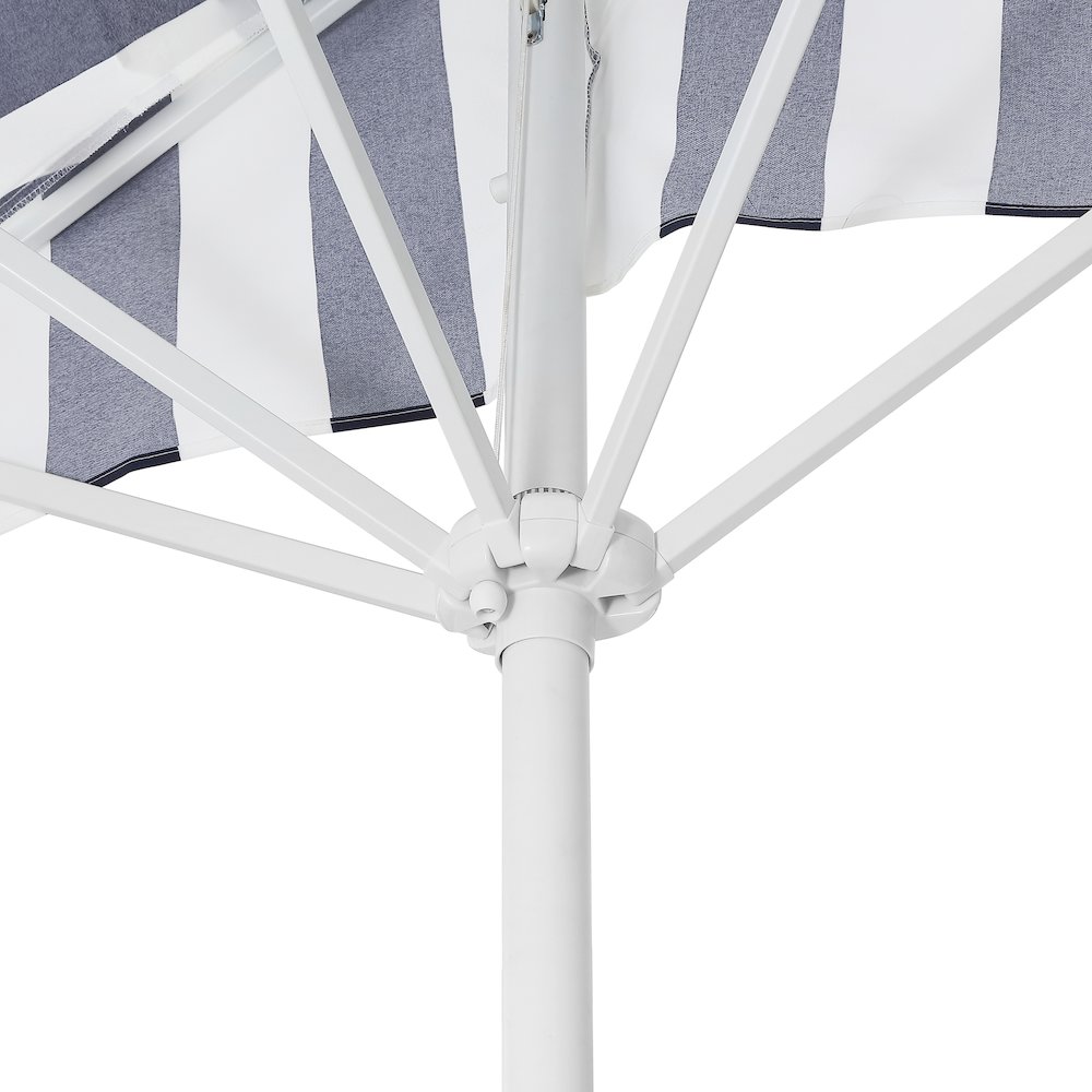 Beverly 9 ft. Coastal Space-Saving Half Patio Umbrella with Scalloped Fringe. Picture 6