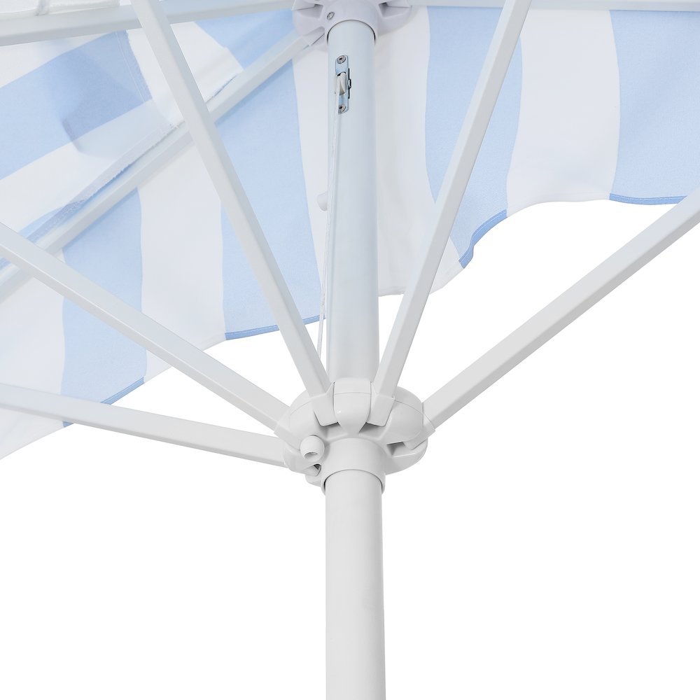 Beverly 9 ft. Coastal Space-Saving Half Patio Umbrella with Scalloped Fringe. Picture 5