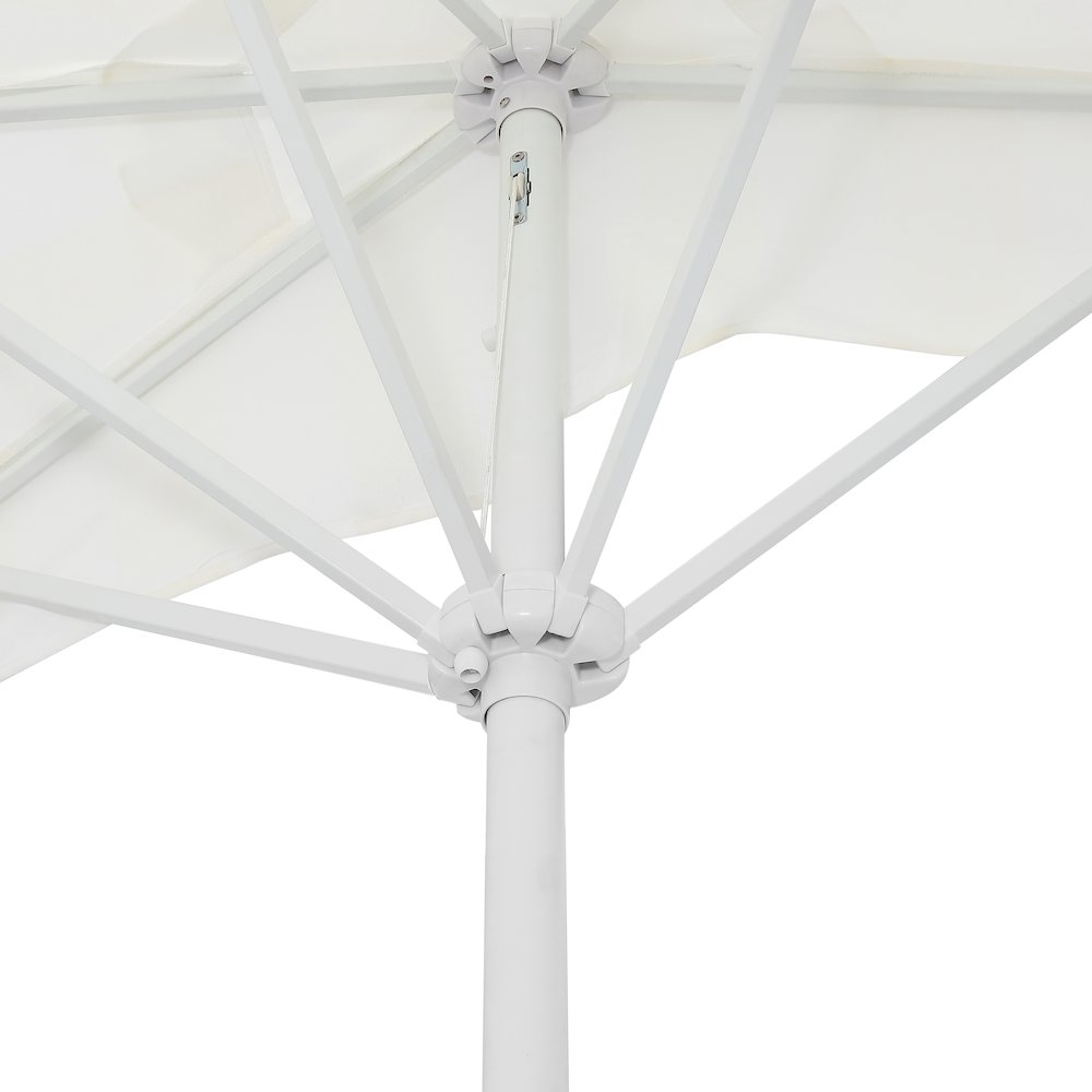 Beverly 9 ft. Coastal Space-Saving Half Patio Umbrella with Scalloped Fringe. Picture 6