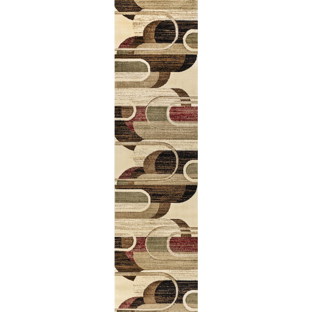 Tamara Retro Abstract Arches Area Rug. Picture 1