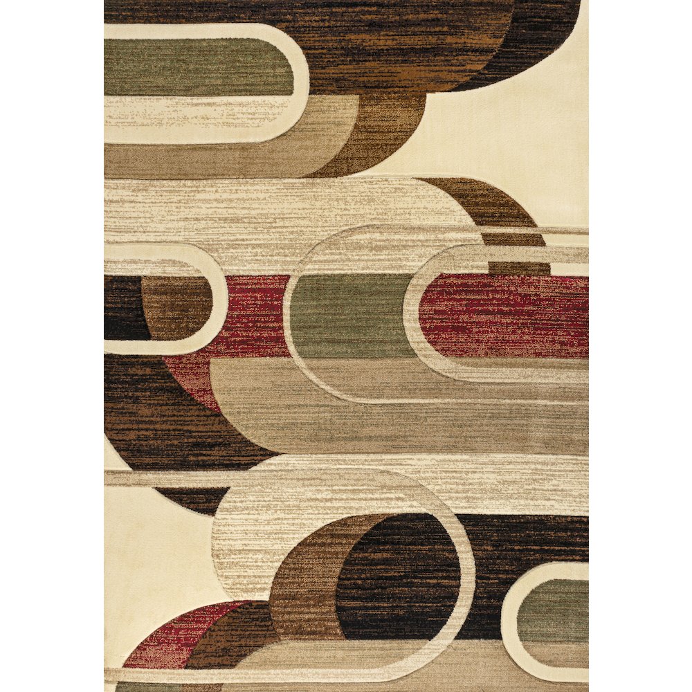 Tamara Retro Abstract Arches Area Rug. Picture 1