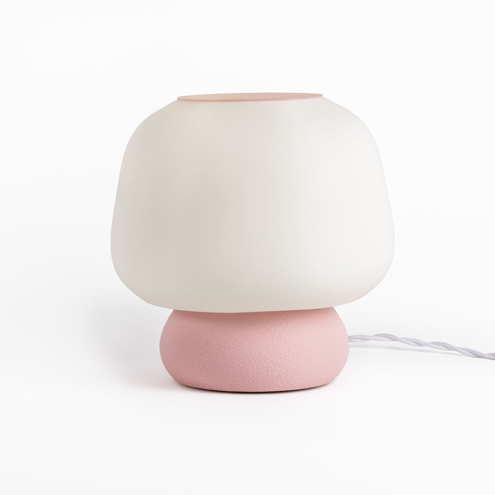 Plant-Based Pla 3D Printed Dimmable Led Table Lamp, White/Light. Picture 1