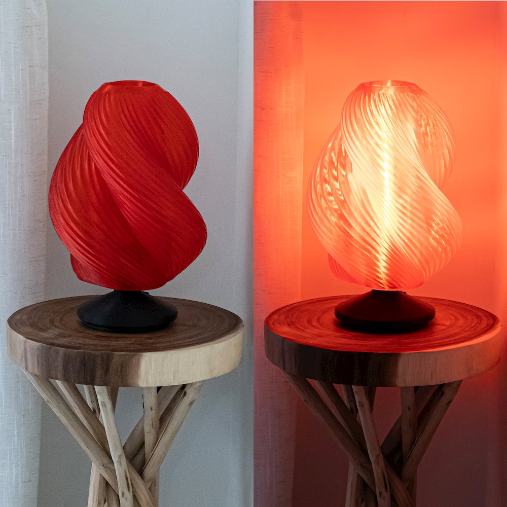 Gema Mid-Century Coastal Plant-Based Pla 3D Printed Dimmable Led Table Lamp. Picture 6
