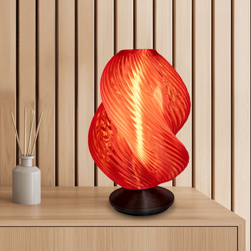 Gema Mid-Century Coastal Plant-Based Pla 3D Printed Dimmable Led Table Lamp. Picture 3