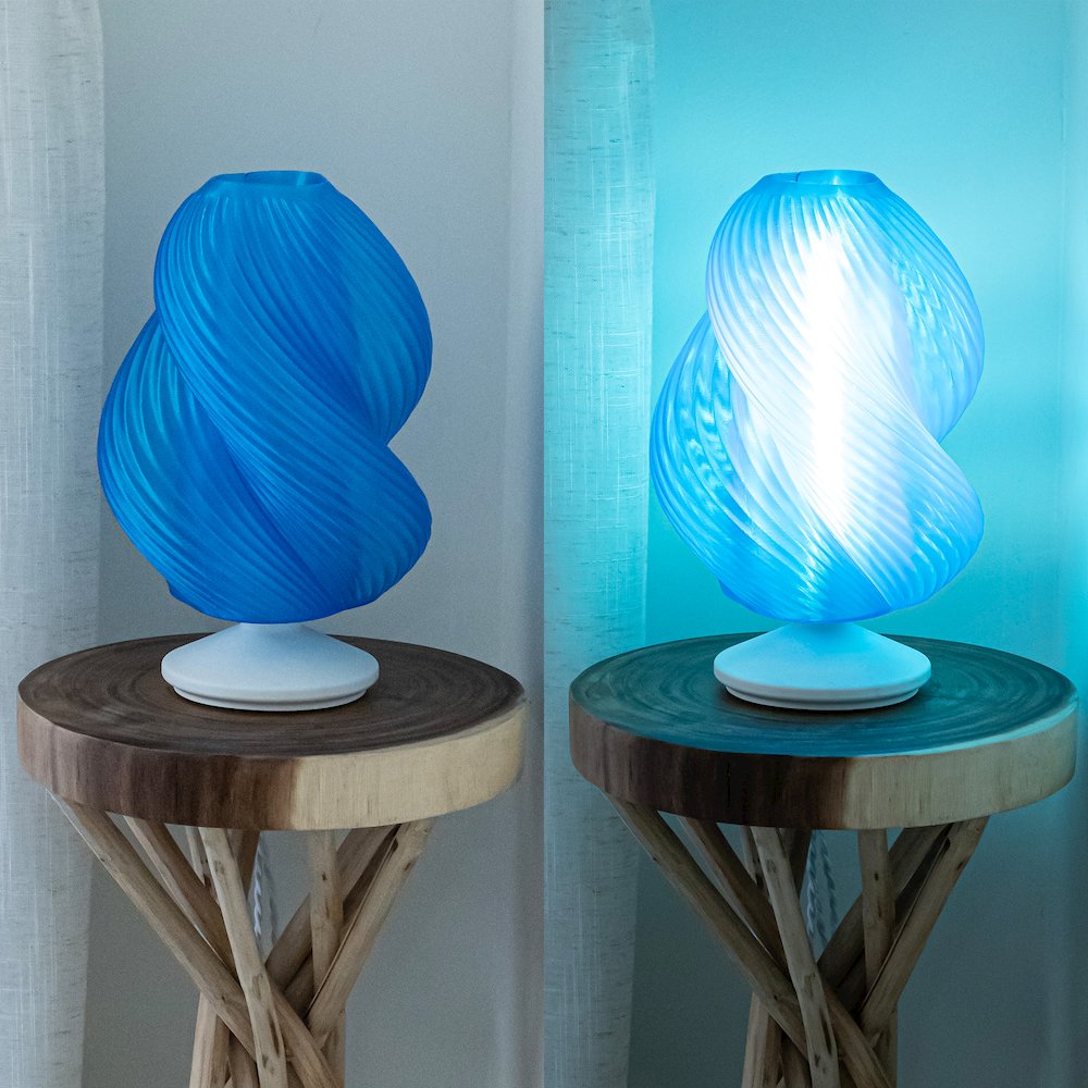 Gema Mid-Century Coastal Plant-Based Pla 3D Printed Dimmable Led Table Lamp. Picture 6