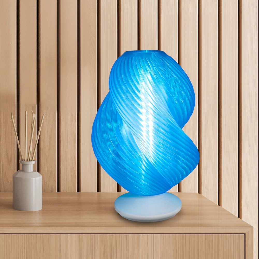 Gema Mid-Century Coastal Plant-Based Pla 3D Printed Dimmable Led Table Lamp. Picture 3
