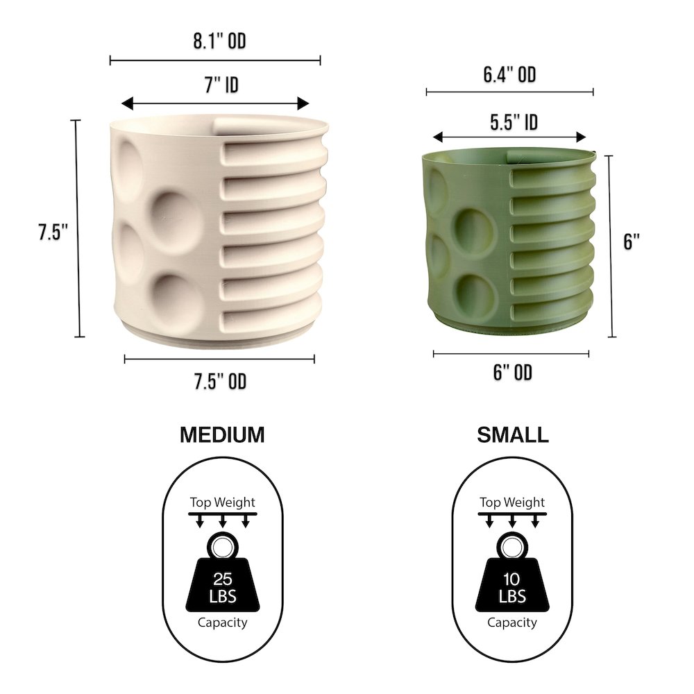 Elvin Modern Geometric Indoor Brutalist Style Eco-Friendly 3D Printed Planters. Picture 3